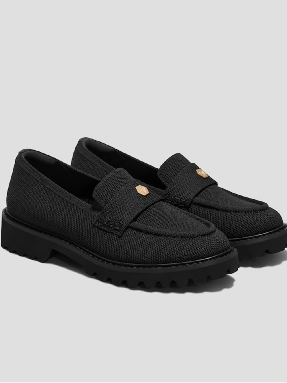 VIVAIA Women’s Black Textured Loafer - Classic Comfort - Picture 3 of 7